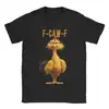 Camiseta Divertida de Pollo F-Caw-F para Hombre, Camiseta de Algodón Interesante, Camiseta de Verano con Cuello Redondo Estilo Harajuku con Estampado Oversize