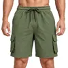 Pantalones cortos de trabajo para hombre estilo americano de cinco puntos, de tiro medio, corte holgado, transpirables, multibolsillos, casuales, deportivos, shorts de playa, transfronterizos de Amazon