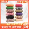 Cuerda de algodón de 10 m en carrete de color Cuerda de algodón navideña Decoración Suministros para manualidades Cuerda de algodón hecha a mano xiaoxiang