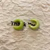 Pendientes de Pintura de Flores con Degradado Azul para Mujer, Pendientes Dulces de Verano con Corazón Girly, Pendientes Exquisitos de Nicho Dopamina