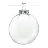 Cubierta Dorada y Plateada Bola de Navidad Transparente Exportación Venta Caliente Artesanía de Soplado de Plástico Bola de Plástico Decoración Navideña Bola Colgante Suministro