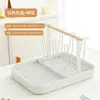Estante para tazas estilo chino, estante de almacenamiento para tazas, estante colgante para tazas de vidrio, estante para tazas de té boca abajo, estante para vasos de agua de sala de estar