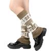 Calcetines Navideños Gruesos Transfronterizos Copo de Nieve Ciervo Europeo y Americano Calentadores de Pies para Otoño e Invierno Calcetines de Felpa Calcetines de Lana Tejidos Calcetines