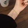 Pulseira Estilo Coreano Explosiva Mori Letra LOVE DREAM Feminina Ins Design de Nicho Ajustável Puxável Sem Cair