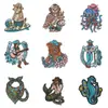 Bordado de Elemento Fantasia do Oceano da Natureza Selvagem Ocidental Patch de Tecido Estilo Retro Desgastado Roupas Sapatos Chapéus Personalidade Buraco Reparo