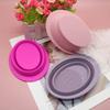 Tazón de Silicona para Limpiar Brochas de Maquillaje Almohadilla Placa Limpiadora Artefacto Tabla Limpiadora de Brochas Guante Exfoliante Herramienta Portátil