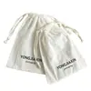 Bolsa de Algodón con Cordón de Caña Delgada Bolsa con Cordón de Textura de Algodón y Lino para Joyería Accesorios Perlas Adornos de Plata Artículos de Juego Cultural Bolsa Pequeña de Tela