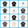 Camiseta Casual Solta de Manga Curta com Estampa de Letras e Ícone Representativo Transfronteiriço para Mulheres e Homens, Exportação