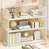 Estante de almacenamiento de escritorio multicapa, organizador de escritorio, escritorio de oficina, dormitorio estudiantil, estantería de mesa de arte de hierro simple y pequeña