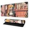 Mouse Pad Bonito de Anime com Borda Travada, Mouse Pad de Tecido Grande, Mouse Pad para Laptop, Mouse Pad de E-Sports, Mouse Pad para Teclado de Mesa