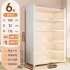 Armário de Armazenamento de Aço Prateleira de Armazenamento Doméstico Estante de Livros para Quarto Armário de Armazenamento Multi-Camadas de Piso para Varanda com Porta Armário de Armazenamento para Sala de Estar