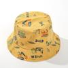 Primavera e outono novo chapéu infantil desenho animado carro bebê pescador chapéu bonito guarda-sol à prova de vento bacia chapéu fabricantes lote