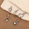 Moda Europea y Americana Retro DIY Colgante de Flor con Forma de Corazón con Diamantes, Chapado al Vacío en Oro de 18 Quilates, Collar de Joyería que No se Desvanece