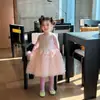 Novo Vestido Colete Sem Manga de Malha com Lantejoulas para Meninas Primavera/Outono Conjunto de Base Elegante para Bebê Vestido em Camadas