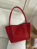 Bolsa de Playa Calada de Verano 2026 Bolso Tejido Bolso Cesta de Nicho de Verano Bolso de Mano para Vacaciones en la Costa Bolso de Hombro