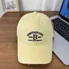 Novo Boné de Baseball Retro Estilo Coreano Bordado com Letra B, Circunferência da Cabeça Grande, Emagrecimento Facial, Proteção Solar, Boné Tendência Unissex