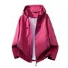 Cortavientos con capucha moderno estilo americano, unisex, chaqueta casual resistente al viento e impermeable para exteriores, ropa deportiva, estilo de frente abierto