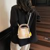 Bolso de Mano de Textura de Alta Gama para Mujer 2025 Nueva Moda Bolso Balde de Cuero Suave Versátil Casual para Hombro o Cruzado