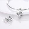 Diseño Original Cobre Chapado Plata 925 Accesorios con Cuentas DIY Lindo Animal Pulsera Collar Colgante Regalo Modelo Caliente Transfronterizo