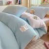 Conjunto de três peças para cama de dormitório universitário para beliches, novo modelo 2026, conjunto de quatro peças de lençóis, capa de edredom 100% algodão puro 4
