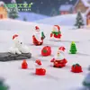 Figuritas de resina navideñas, adornos decorativos, muñecas, pequeños regalos para estudiantes, manualidades: Papá Noel y muñeco de nieve gorditos y delgados