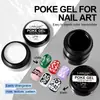 Limegirl Nuevo Gel para Puntos Esmalte en Gel Negro y Blanco Gel para Pintar Letras Gel para Agujeros Gel para Olas Gel para Encaje