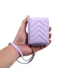 Adecuado para Samsung Zflip7 Pequeña Fragancia Cruzada Múltiples Tarjetas Plegable Flip Funda de Cuero Zflip6 Para Mujer Plegable Cobertura Completa