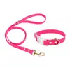 Set de Collar y Correa para Gato y Perro de Color Sólido de PVC, Set de Dos Piezas Impermeable y Resistente a la Suciedad para Mascotas, Personalizable desde la Fábrica de Origen