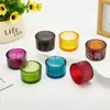 Portavelas Verticales Rayados de Colores, Portavelas Más Vendidos Transfronterizos, Vasos de Aromaterapia de Vidrio Más Vendidos en Amazon, Botellas de Aromaterapia en Stock