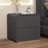 Mesa de cabeceira moderna minimalista estilo creme 2026, modelo novo ultrarraso com três camadas, armazenamento de luxo leve para quarto para uso doméstico