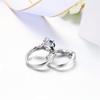 Deseo más vendido anillo de diamantes de boda prismático de zafiro nuevo transfronterizo moda europea y americana anillo de pareja para hombres y mujeres