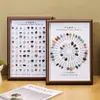 Pedrisco de Cristal Natural com Texto Chinês e Inglês, Porta-Retrato de Madeira Maciça, Pintura Decorativa DIY com Pedra Bruta de Cristal, Decoração para Entrada de Sala de Estar