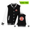 Uniforme de béisbol Slam Dunk estampado chaqueta negra primavera y otoño cuello alto estilo casual americano chaqueta de béisbol chaqueta para mujer