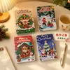 Cuaderno de Espiral de Halloween Dibujos Animados Portátil para Llevar Diario de Estudiante Libro de Notas Adhesivas Regalo de Navidad Festival En Stock