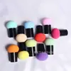 Mango negro cabeza de hongo herramienta de belleza esponja puff portátil cojín de aire BB húmedo y seco sin látex puff de maquillaje