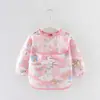 Bata Impermeable para Niños Manga Larga Vestido Inverso Ropa para Comer de Bebé Delantal Bata de Algodón para Niños Babero de Bebé Ropa Protectora