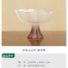 Taza de Degustación de Té de Loto en Polvo de Vidrio Hecha a Mano Taza Maestra para Dama Taza con Pie Alto Pétalos Taza de Fragancia Copa de Vino Taza de Té de Lujo Ligero