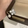 Anillo de Perla Vintage de Plata de Ley S925 para Mujer, Diseño Abierto Ajustable, Lujo Ligero, Joyería Nueva Única de Nicho de Gama Alta, Tendencia