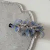 Elegante Pinza de Plátano de Tela Plisada con Estampado de Leopardo de Malla para Mujer, Pinza para Moño Linda Estilo Coreano con Puntos