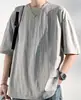 Camiseta de Manga Curta da Nasa para Homem 2026 Novo Verão Estilo Fino Solta Fresca Respirável Masculina Seda de Gelo Secagem Rápida Top