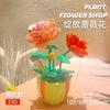 Senbao 611050 Caja de Música de Té de Flores Juguete de Ensamblaje Infantil Compatible con Bloques de Construcción de Juguete de Alta Calidad Regalo de Flores Venta al por Mayor