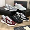Tênis Esportivo Masculino Copa da América P Casa Triângulo Invertido Couro Patente Malha Estilo Náutico Tênis de Pai Casual Corrida Tênis Branco