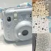 Mini12 Pegatinas Decorativas de Concha en Relieve Estuche Protector Duro para Cámara Polaroid Pegatinas Lindas de Gatito y Margarita