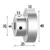 Rueda de Mano Pequeña Moleteada de Aluminio Manija de Rueda de Mano para Máquina Herramienta Manija Redonda para Girar Válvula Manivela Manual Disco con Tornillo de Fijación Perilla Placa Giratoria