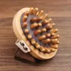 Popular Cepillo de Masaje de Acupresión de Madera de Haya con Cojín de Aire para Cabeza, Abdomen, Cintura y Abdomen, para Despejar los Meridianos del Hígado y la Vesícula Biliar, Peine Masajeador de Madera Maciza