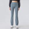Pantalones microacampanados forrados de polar cintura alta elásticos cadera pantalones deportivos de fitness otoño e invierno nuevos pantalones de yoga desnudos mujer DAW181