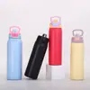 Nova Caneca Térmica Estilosa de Aço Inoxidável 304 de Alta Capacidade com Alça e Tampa Flip, Caneca Portátil para Uso Externo com Canudo Atacado