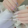 Diamante con forma de color AB transfronterizo, destello de caballo, ojo de caballo, gota de agua, diamante de fondo plano, broca para uñas, broca mezclada, joyería para uñas al por mayor