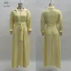 Elegante Vestido Casual Retro Estilo Resort Francés Europeo y Americano Transfronterizo Comercio Electrónico Color Sólido Ceñido a la Cintura Adelgazante Plisado