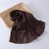 Lenço Longo Cruzado Respirável e Fresco de Cetim Crepe Ilha Lenço de Seda Brilhante Malaio Lenço de Cabeça Fabricante Atacado